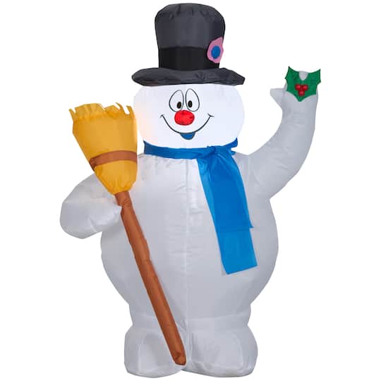 3.5Ft Airblown� Inflatable Frosty With Broom By Gemmy Industries | Michaels�
